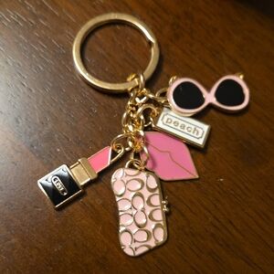 Chic Pink & Gold Luxury Charms Key Holder New
